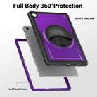 For Samsung Galaxy Tab A9+ Honeycomb Hand Grip Turntable Stand Tablet Case(Purple) - 3