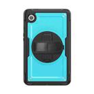 For Samsung Galaxy Tab A9 Honeycomb Hand Grip Turntable Stand Tablet Case(Light Blue) - 2