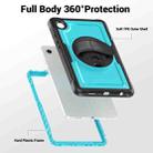 For Samsung Galaxy Tab A9 Honeycomb Hand Grip Turntable Stand Tablet Case(Light Blue) - 3