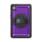 For Samsung Galaxy Tab A9 Honeycomb Hand Grip Turntable Stand Tablet Case(Purple) - 2