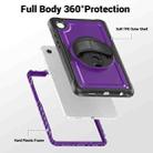 For Samsung Galaxy Tab A9 Honeycomb Hand Grip Turntable Stand Tablet Case(Purple) - 3