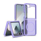 For Samsung Galaxy Z Flip6 Skin Feel TPU Hybrid PC MagSafe Phone Case(Purple) - 1