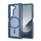 For Samsung Galaxy Z Fold6 Skin Feel TPU Hybrid PC MagSafe Phone Case(Blue) - 1