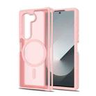For Samsung Galaxy Z Fold6 Skin Feel TPU Hybrid PC MagSafe Phone Case(Pink) - 1