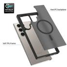 For Samsung Galaxy S24 Ultra 5G Skin Feel TPU Hybrid PC MagSafe Phone Case(Black) - 3