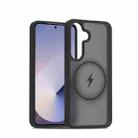 For Samsung Galaxy S25 / S24 5G Skin Feel TPU Hybrid PC MagSafe Phone Case(Black) - 1
