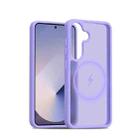 For Samsung Galaxy S25 / S24 5G Skin Feel TPU Hybrid PC MagSafe Phone Case(Purple) - 1