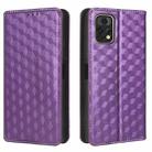 For Umidigi A13 Pro 5G Cubic Grid Texture Flip Leather Phone Case(Purple) - 2