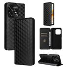 For Umidigi A15 / A15C / A15T Cubic Grid Texture Flip Leather Phone Case(Black) - 1