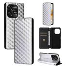 For Umidigi A15 / A15C / A15T Cubic Grid Texture Flip Leather Phone Case(Silver) - 1