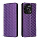 For Umidigi A15 / A15C / A15T Cubic Grid Texture Flip Leather Phone Case(Purple) - 2