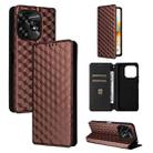 For Umidigi A15 / A15C / A15T Cubic Grid Texture Flip Leather Phone Case(Brown) - 1