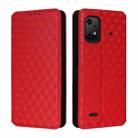 For Umidigi Bison X20 Cubic Grid Texture Flip Leather Phone Case(Red) - 2