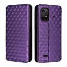 For Umidigi Bison X20 Cubic Grid Texture Flip Leather Phone Case(Purple) - 2
