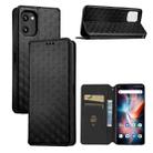 For Umidigi C1 / C1 Max Cubic Grid Texture Flip Leather Phone Case(Black) - 1