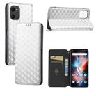 For Umidigi C1 / C1 Max Cubic Grid Texture Flip Leather Phone Case(Silver) - 1
