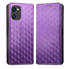 For Umidigi C1 / C1 Max Cubic Grid Texture Flip Leather Phone Case(Purple) - 2