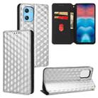 For Umidigi G1 / G1 Max Cubic Grid Texture Flip Leather Phone Case(Silver) - 1