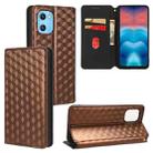 For Umidigi G1 / G1 Max Cubic Grid Texture Flip Leather Phone Case(Brown) - 1