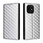 For Umidigi G5 Mecha Cubic Grid Texture Flip Leather Phone Case(Silver) - 2