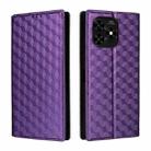 For Umidigi G5 Mecha Cubic Grid Texture Flip Leather Phone Case(Purple) - 2