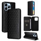 For Umidigi G6 5G Cubic Grid Texture Flip Leather Phone Case(Black) - 1