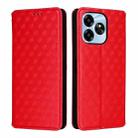 For Umidigi G6 5G Cubic Grid Texture Flip Leather Phone Case(Red) - 2