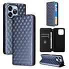 For Umidigi G6 5G Cubic Grid Texture Flip Leather Phone Case(Blue) - 1