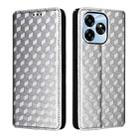 For Umidigi G6 5G Cubic Grid Texture Flip Leather Phone Case(Silver) - 2