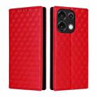 For Umidigi G9 5G Cubic Grid Texture Flip Leather Phone Case(Red) - 2