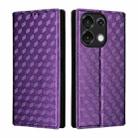 For Umidigi G9 5G Cubic Grid Texture Flip Leather Phone Case(Purple) - 2