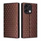 For Umidigi G9 5G Cubic Grid Texture Flip Leather Phone Case(Brown) - 2