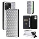 For Umidigi Note 90 Cubic Grid Texture Flip Leather Phone Case(Silver) - 1