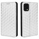 For Umidigi Power 5S Cubic Grid Texture Flip Leather Phone Case(Silver) - 2