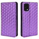 For Umidigi Power 5S Cubic Grid Texture Flip Leather Phone Case(Purple) - 2