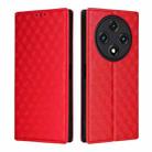 For Umidigi G100 / G100A Cubic Grid Texture Flip Leather Phone Case(Red) - 2