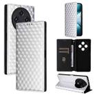 For Umidigi G100 / G100A Cubic Grid Texture Flip Leather Phone Case(Silver) - 1