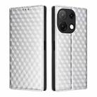 For Umidigi Note 100 4G / 5G / Note 100A Cubic Grid Texture Flip Leather Phone Case(Silver) - 2