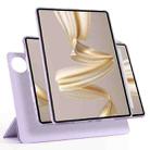 For Huawei MatePad Pro 12.2 Trifold Magnetic Split Leather Tablet Case(Taro Purple) - 1