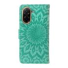 For Redmi A5 4G 173.3mm Embossed Sunflower Pattern Flip Leather Phone Case(Green) - 3