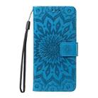 For Redmi A5 4G 173.3mm Embossed Sunflower Pattern Flip Leather Phone Case(Blue) - 2