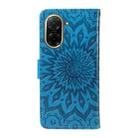 For Redmi A5 4G 173.3mm Embossed Sunflower Pattern Flip Leather Phone Case(Blue) - 3