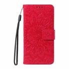 For Redmi Note 14S 4G / Note 13 Pro 4G Embossed Sunflower Pattern Flip Leather Phone Case(Red) - 2