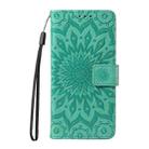 For Redmi Note 14S 4G / Note 13 Pro 4G Embossed Sunflower Pattern Flip Leather Phone Case(Green) - 2
