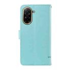 For Redmi A5 4G 173.3mm Adorable Cat Embossed Pattern Flip Leather Phone Case(Green) - 3