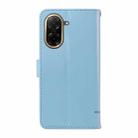 For Redmi A5 4G 173.3mm Adorable Cat Embossed Pattern Flip Leather Phone Case(Sky Blue) - 3
