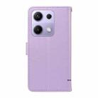For Redmi Note 13 Pro 4G / 14S 4G Adorable Cat Embossed Pattern Flip Leather Phone Case(Purple) - 3