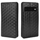 For Google Pixel 6 Pro Cubic Grid Texture Flip Leather Phone Case(Black) - 2