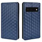 For Google Pixel 6 Cubic Grid Texture Flip Leather Phone Case(Blue) - 2