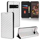 For Google Pixel 6 Cubic Grid Texture Flip Leather Phone Case(Silver) - 1